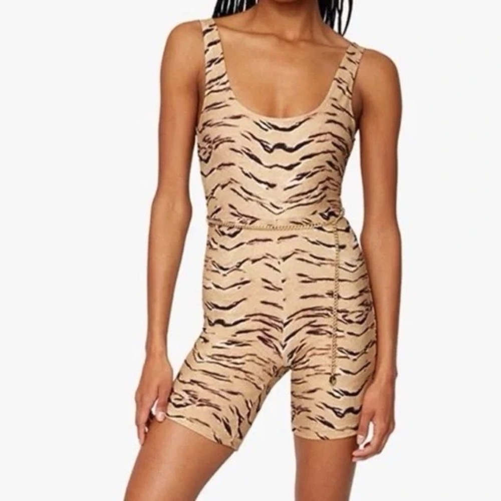 WEWOREWHAT Animal print romper/ bodysuit
